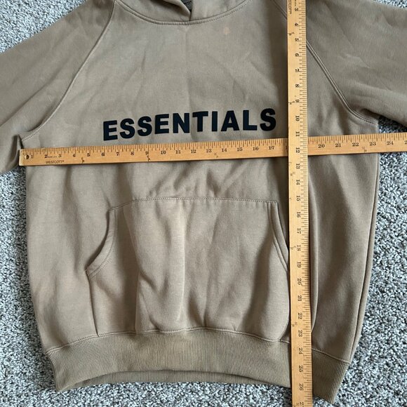 Fear of God Essentials Mens Sz Medium Tan Hoodie Sweaters - Picture 8 of 10
